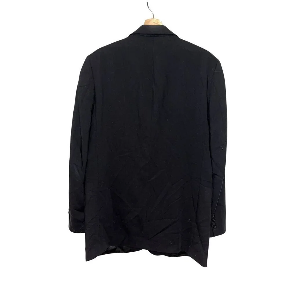 Emanuel Ungaro Mens Black Wool Suit Jacket Blazer 39L/33W